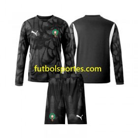Camiseta Marruecos Portero Niño Tercera Equipación 2024 Manga Larga